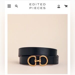 Edited Pieces Reversible Horsebit Belt